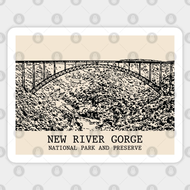 New River Gorge National Park and Preserve Sticker by Lakeric